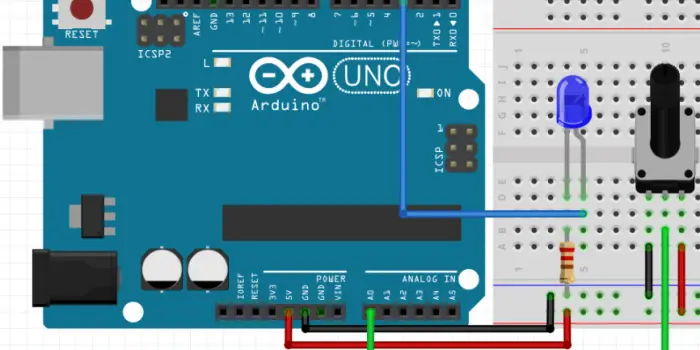 Arduino controlando LED por PWM