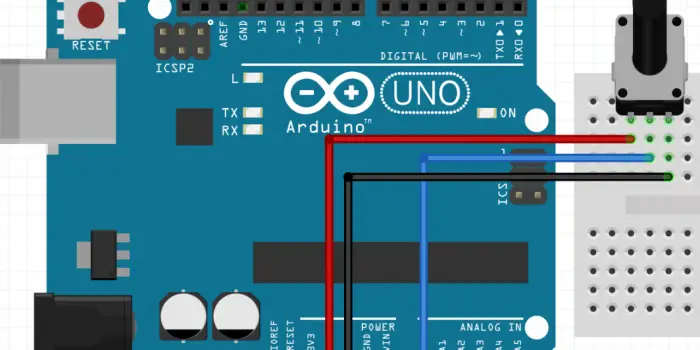 circuito arduino lendo potenciometro