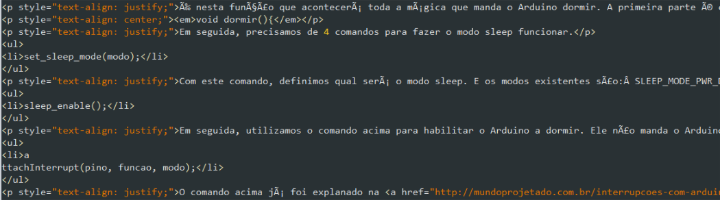 Codigo HTML do post no NodeMcu