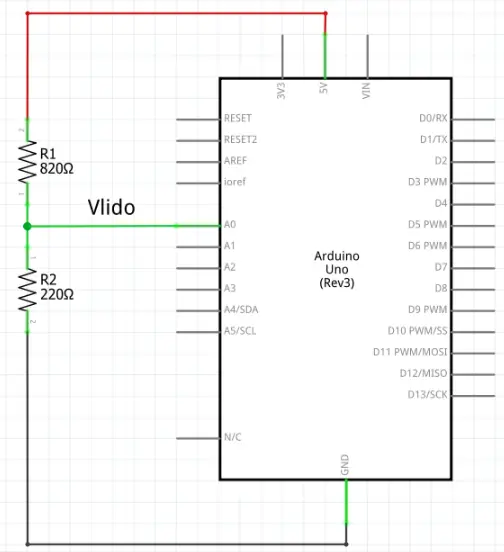 Circuito ohmímetro com Arduino