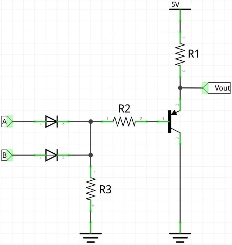 circuito porta lógica NOR