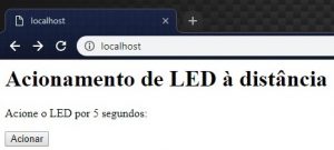 Página do servidor externo para comunicar com o NodeMcu