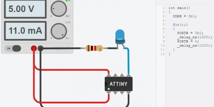 Simulador de microcontrolador ATtiny